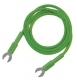 3034/3034-50-GN Przewód z 2 końcówkami widełkowymi, PVC 1,00mm2 w podwójnej izolacji, dł. 50 cm, zielony, ELECTRO-PJP, 3034/3034-50-GN